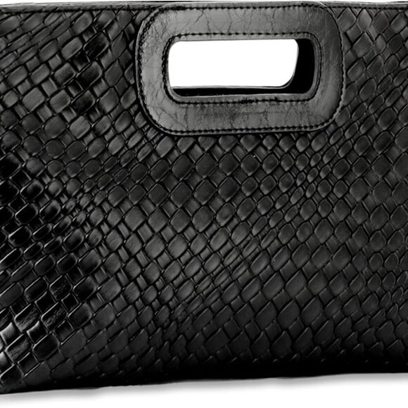 Compact Faux Leather Clutch Purse for Women - Fashion-Forward Evening Accessory - Picture 7 of 8